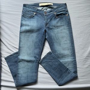 Barbell Apparel Stretch Slim Athletic Fit Jeans in Blue Fade